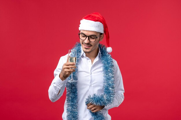 Expressive young man posing for Christmas