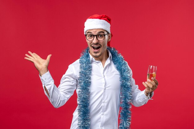 Expressive young man posing for Christmas