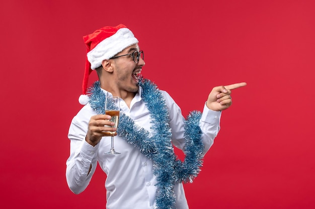 Expressive young man posing for Christmas