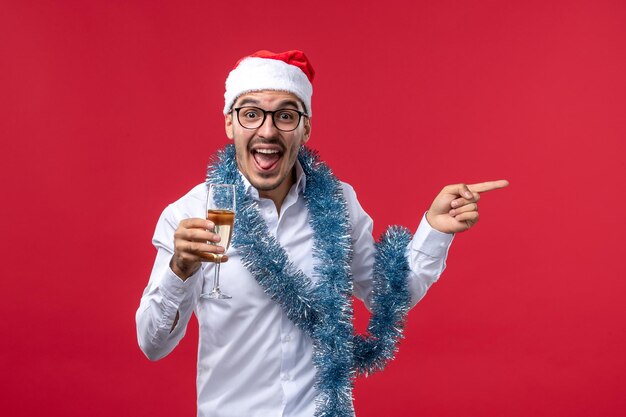 Expressive young man posing for Christmas