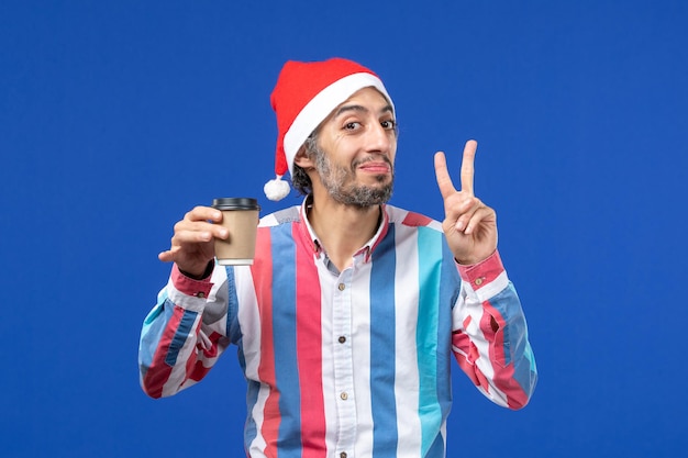 Expressive young man posing for Christmas