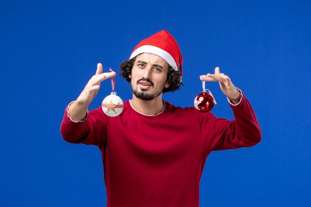 Expressive young man posing for Christmas