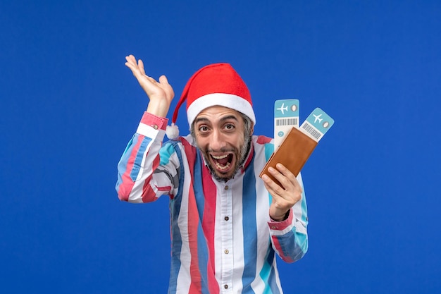 Expressive young man posing for Christmas