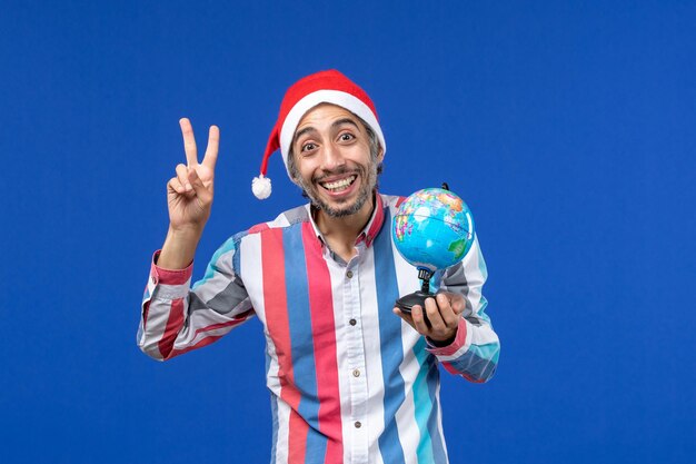 Free Photo expressive young man posing for christmas