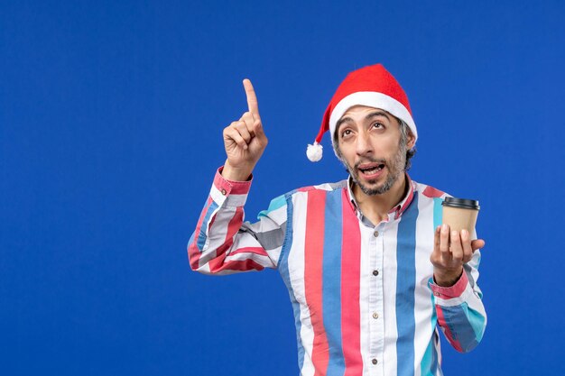 Expressive young man posing for Christmas