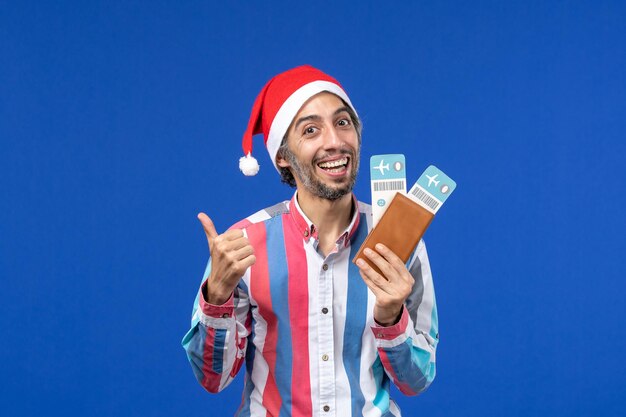 Expressive young man posing for Christmas