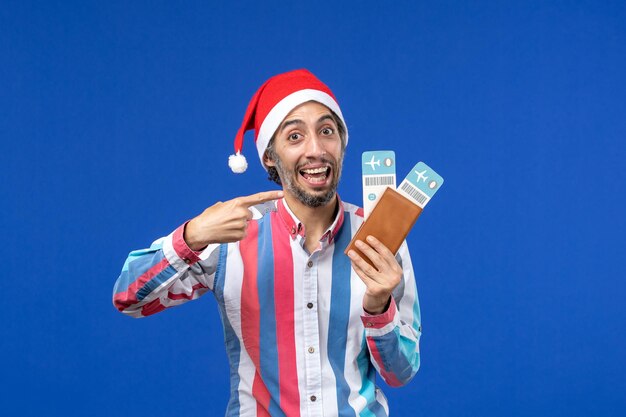 Expressive young man posing for Christmas