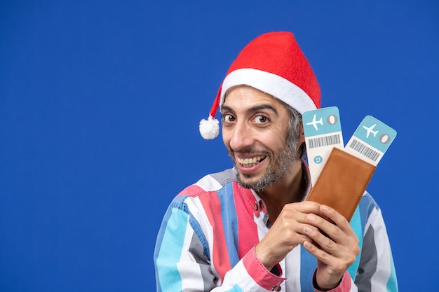 Expressive young man posing for Christmas