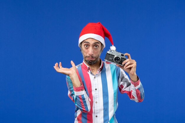 Expressive young man posing for Christmas