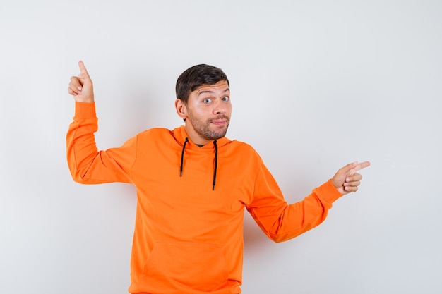 Expressive young man posing in the studio