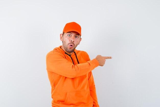 Expressive young man posing in the studio