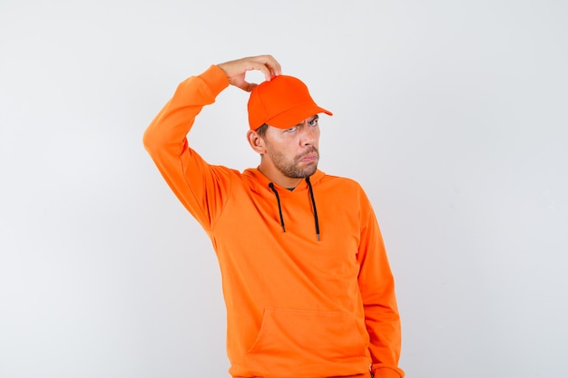 Expressive young man posing in the studio