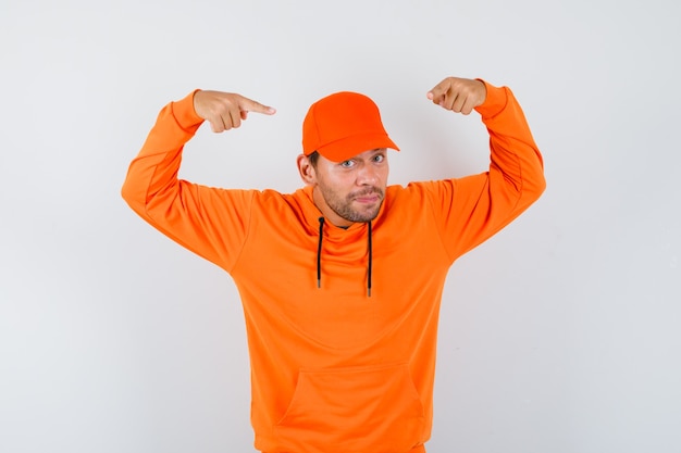 Expressive young man posing in the studio