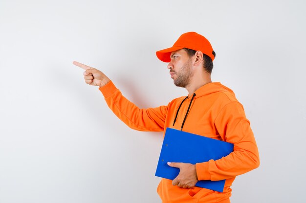 Expressive young man posing in the studio