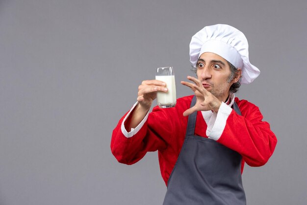 Expressive young man posing for winter holidays