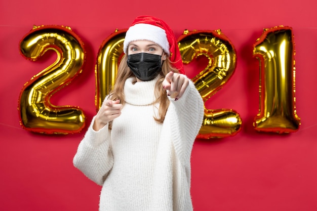 Free Photo expressive young person posing for new year eve