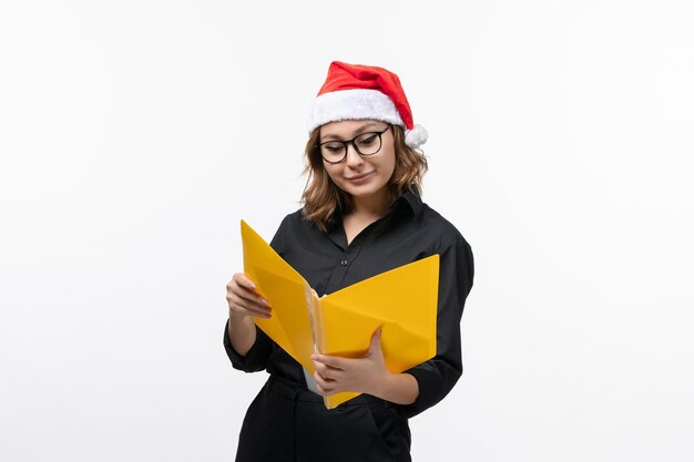 Expressive young person posing for winter holidays