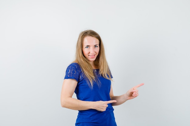 Expressive young woman posing in the studio