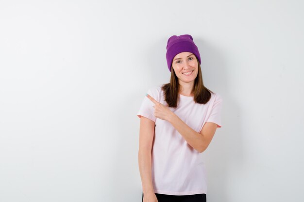 Expressive young woman posing in the studio