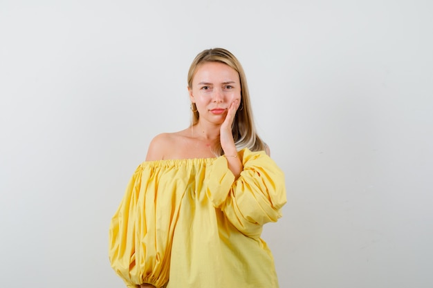 Free Photo expressive young woman posing