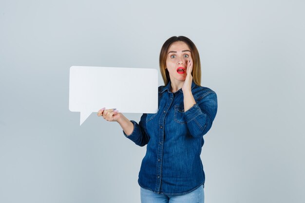 Expressive young woman posing