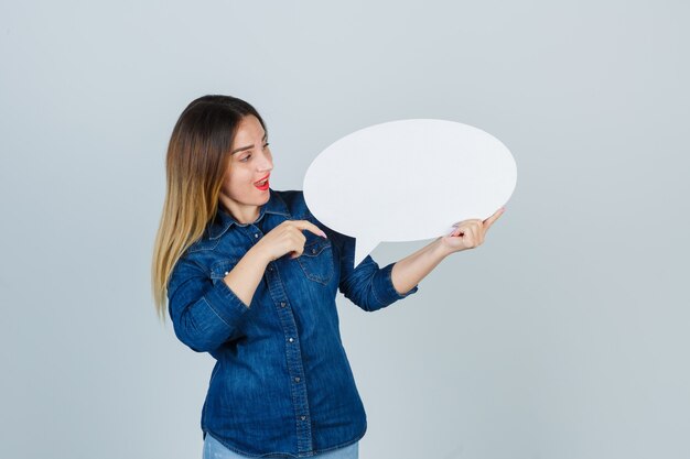 Expressive young woman posing