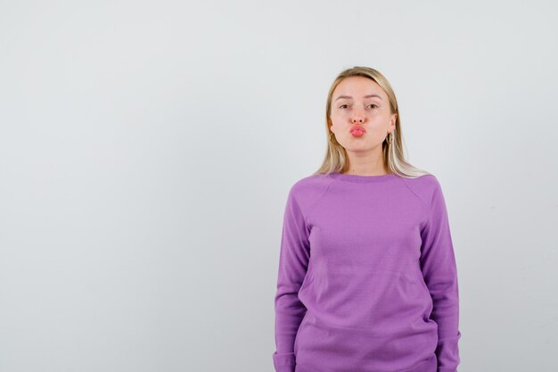 Expressive young woman posing