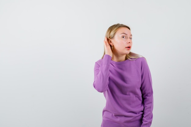 Expressive young woman posing