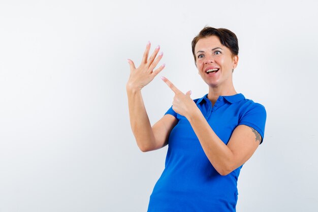 Expressive young woman posing