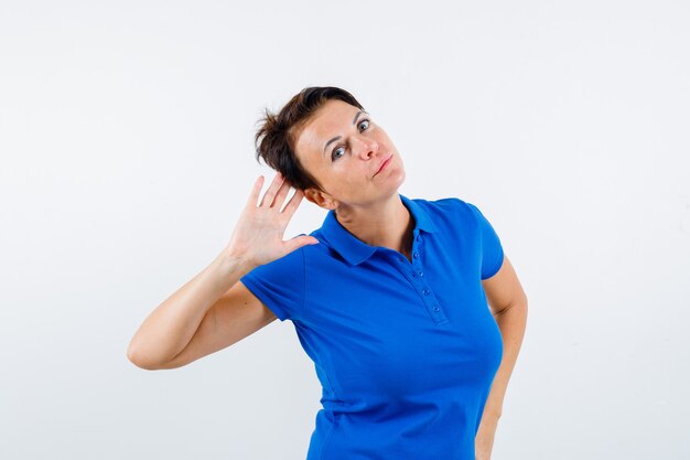 Expressive young woman posing