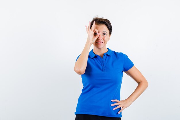 Expressive young woman posing