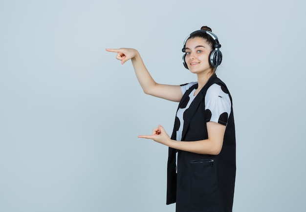 Expressive young woman posing