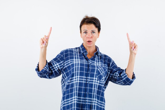 Expressive young woman posing