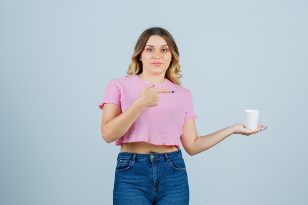 Expressive young woman posing