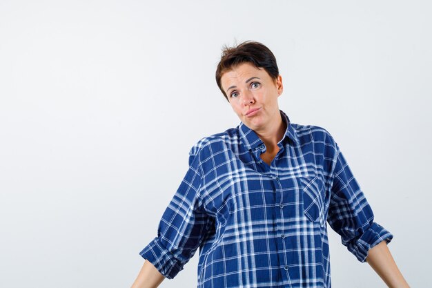 Expressive young woman posing