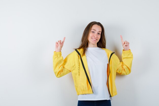 Expressive young woman posing