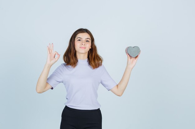 Expressive young woman posing