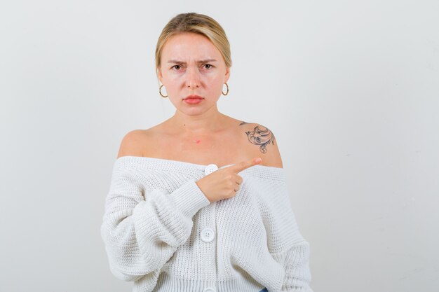 Expressive young woman posing