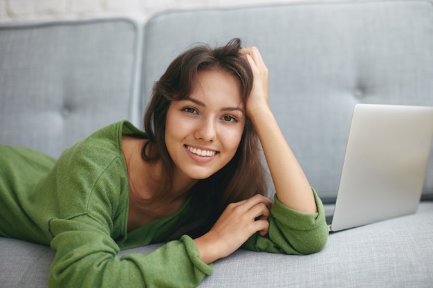 Expressive young woman posing