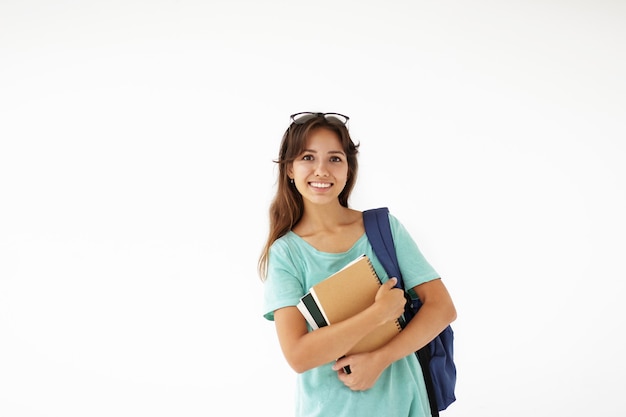 Expressive young woman posing