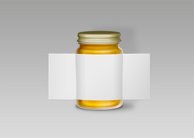 Free photo extended jar label isolated