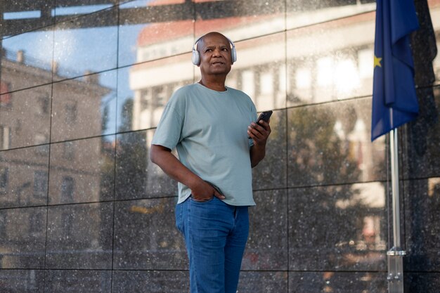 Exterior portrait of black man