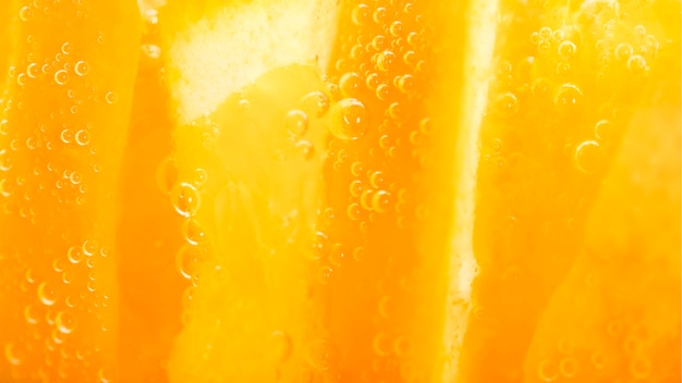 Free photo extreme close-up orange fruit