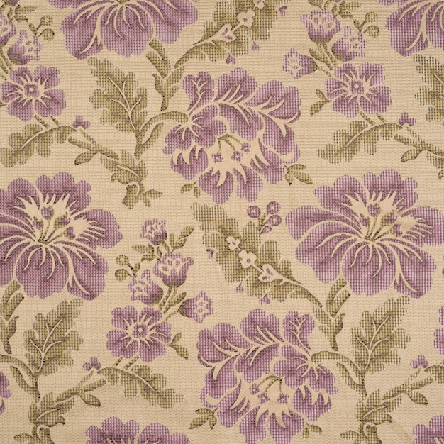 Fabric background with floral pattern