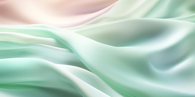 Free photo fabric waves in a dance of pastel colors mimicking the gentle flow of a serene sea