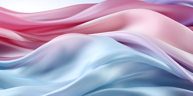 Free photo fabric waves in a dance of pastel colors mimicking the gentle flow of a serene sea