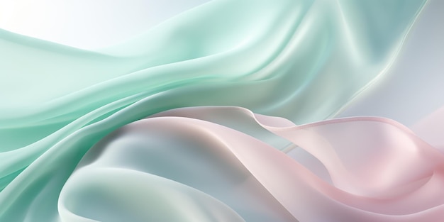 Free photo fabric waves in a dance of pastel colors mimicking the gentle flow of a serene sea