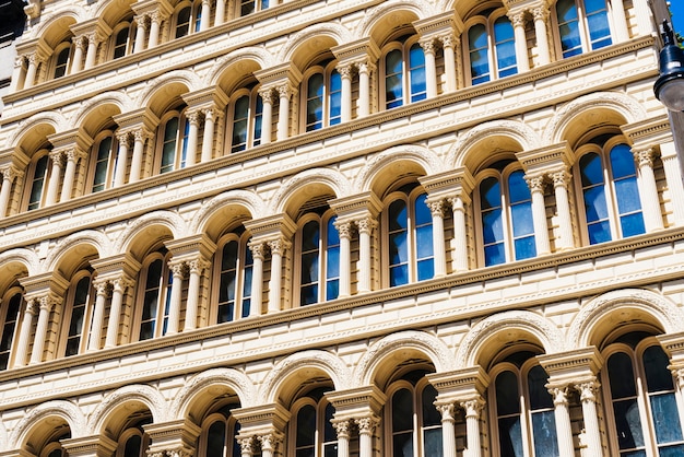 Free photo facade of building with classical architecture