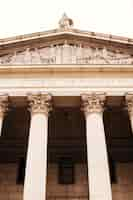 Free photo facade of stock exchange with classical architecture