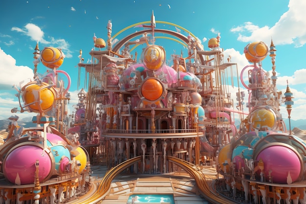 Fairy tale world with delicious candy